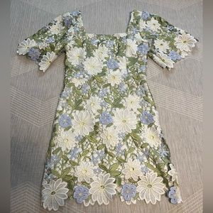 Super cute floral crochet boutique dress